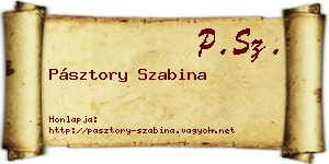 Pásztory Szabina névjegykártya