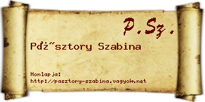 Pásztory Szabina névjegykártya